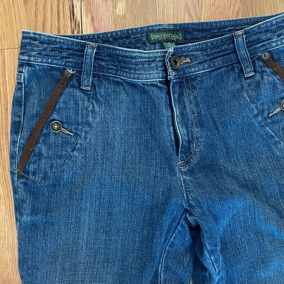 Vintage Y2K 90s Ralph Lauren Low / Mid Rise Flare Boot Cut Denim Jeans Sz 2 - Picture 4 of 6